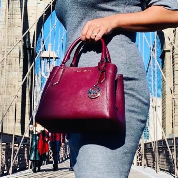 Mk Kimberly Small Satchel Crossbody Merlot
